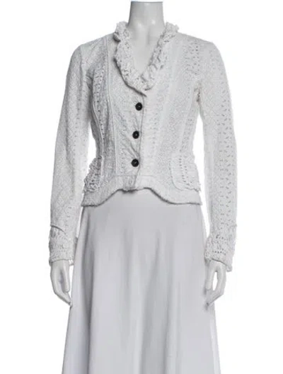 Pre-owned Ermanno Scervino Jacket In White