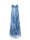 Ermanno Scervino Jacquard Maxi Dress In Blue