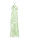 Ermanno Scervino Jacquard Maxi Dress In Green