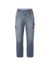 Ermanno Scervino Jacquard-pattern Cargo Jeans In Blue