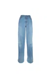 Ermanno Scervino Embroidered-detail Cotton Jeans In Blue