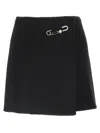 Ermanno Scervino Jewel-embellished Virgin-wool Skirt In Black