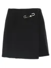 Ermanno Scervino Jewel-embellished Virgin-wool Skirt In Black