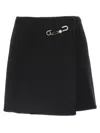 Ermanno Scervino Elegant Skirt Made From Virgin Wool Featuring Jewel Details In Black