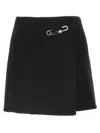 Ermanno Scervino Elegant Skirt Made From Virgin Wool Featuring Jewel Details In Black