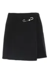 Ermanno Scervino Elegant Skirt Made From Virgin Wool Featuring Jewel Details In Black