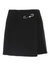 Ermanno Scervino Elegant Skirt Made From Virgin Wool Featuring Jewel Details In Black