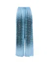 Ermanno Scervino Blue Python Print Silk Jogger Pants In St Pitone Azzurro