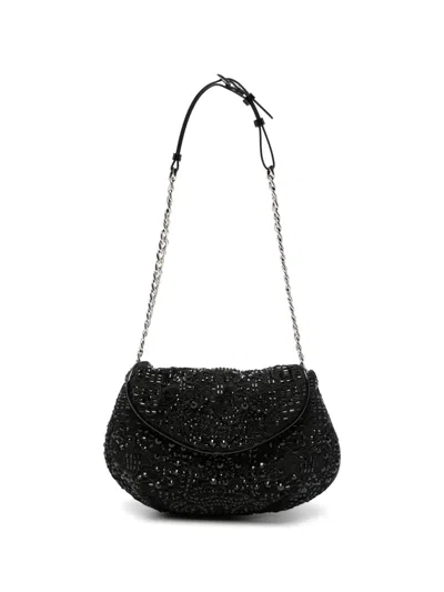 Ermanno Scervino Joy Sequin-embellished Shoulder Bag In Black