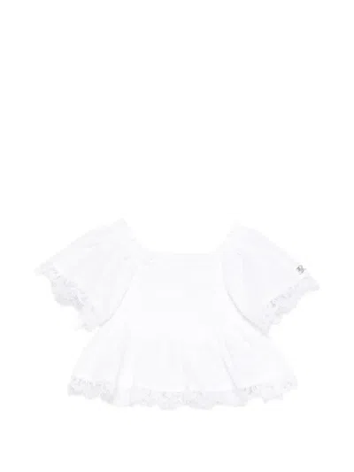 Ermanno Scervino Junior Kids' Austin Lace Blouse In Multi