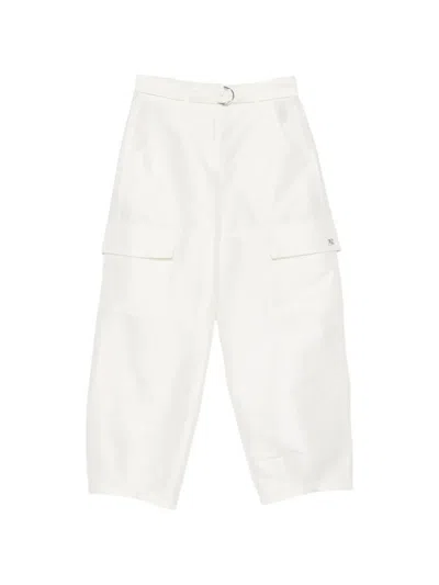 Ermanno Scervino Junior Kids' Belted Trousers In White
