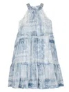 Ermanno Scervino Junior Floral-print Dress In Blue