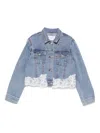 Ermanno Scervino Junior Corded-lace Jacket In Light Blue