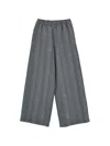 Ermanno Scervino Junior Herringbone-pattern Elasticated-waist Trousers In Blue