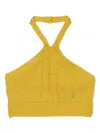 Ermanno Scervino Junior Knitted Halterneck Top In Yellow