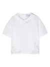 Ermanno Scervino Junior Logo-embroidered Polo Shirt In White