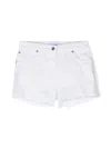 Ermanno Scervino Junior Motif-embroidered Frayed Shorts In White