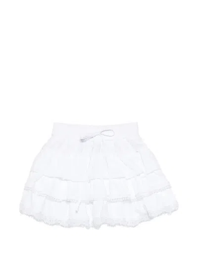 Ermanno Scervino Junior Kids' Ruffled Skirt In White
