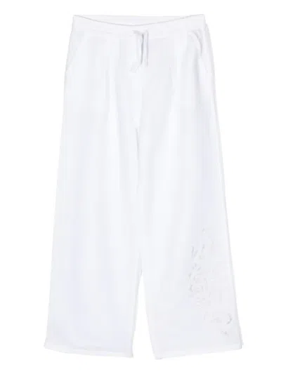 Ermanno Scervino Junior Kids' Straight-leg Trousers In White