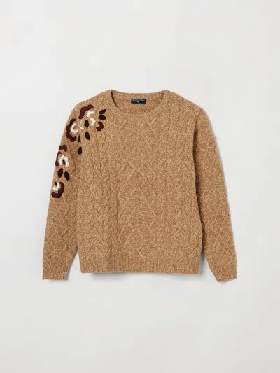 Ermanno Scervino Junior Sweater Kids Color Beige In Brown