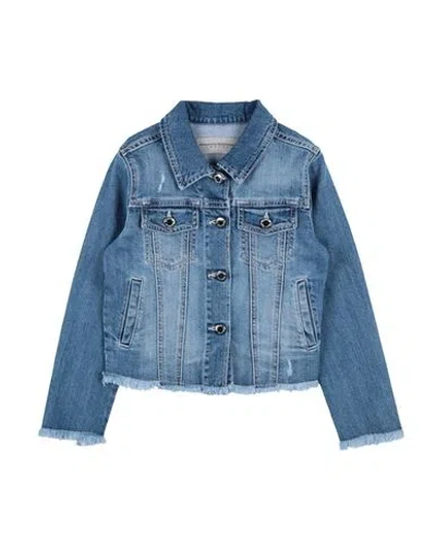 Ermanno Scervino Junior Babies'  Toddler Girl Denim Outerwear Blue Size 4 Cotton, Elastane, Viscose, Polyamid