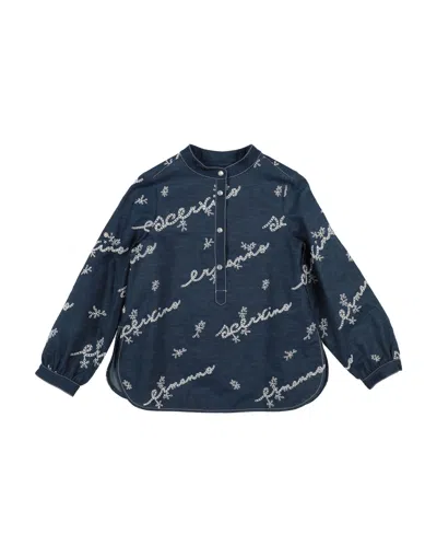 Ermanno Scervino Junior Babies' Denim Shirts In Blue
