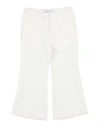 Ermanno Scervino Junior Toddler Girl Pants White Size 4 Polyester, Elastane In White