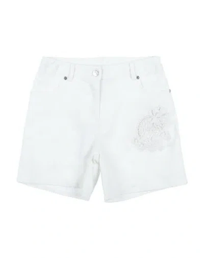 Ermanno Scervino Junior Babies'  Toddler Girl Shorts & Bermuda Shorts White Size 4 Cotton, Polyester, Elastan
