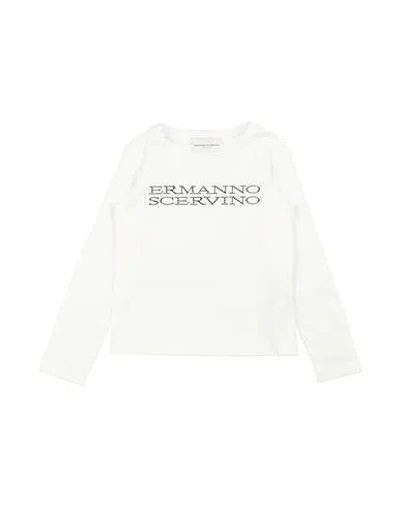Ermanno Scervino Junior Babies'  Toddler Girl T-shirt White Size 4 Cotton