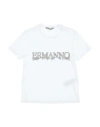 Ermanno Scervino Junior Toddler Girl T-shirt White Size 4 Cotton, Elastane, Polyamide, Glass In White