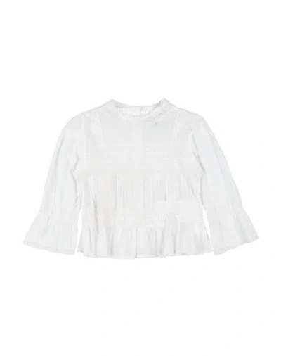 Ermanno Scervino Junior Babies'  Toddler Girl Top White Size 4 Cotton