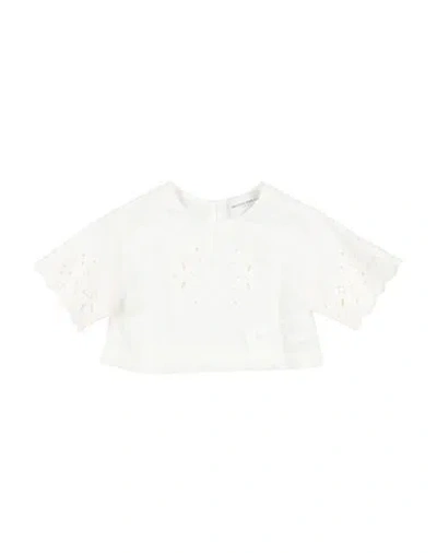 Ermanno Scervino Junior Babies'  Toddler Girl Top White Size 4 Ramie