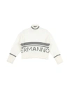 Ermanno Scervino Junior Toddler Girl Turtleneck Cream Size 4 Cotton, Cashmere In White