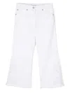 ERMANNO SCERVINO JUNIOR WHITE FLARED JEANS WITH LACE
