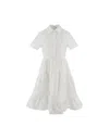 ERMANNO SCERVINO JUNIOR WHITE SHIRT DRESS WITH LACE
