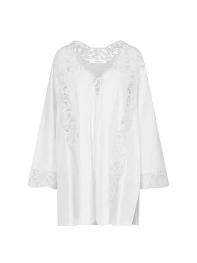 Ermanno Scervino Kaftan Mini Dress In White