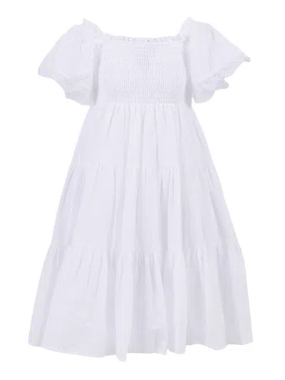 Ermanno Scervino Kids Abito Austin Mussola Rica In White