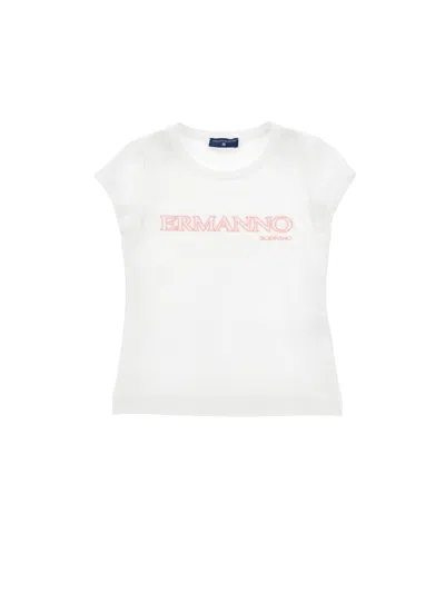 Ermanno Scervino Kids  Ermanno Logo T-shirt In Neutral