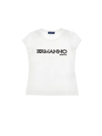 Ermanno Scervino Kids  Ermanno Logo T-shirt In White