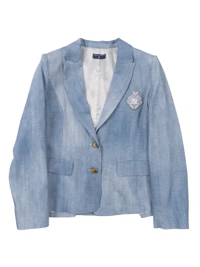 Ermanno Scervino Kids Giacca Con Stemma Marocai In Blue