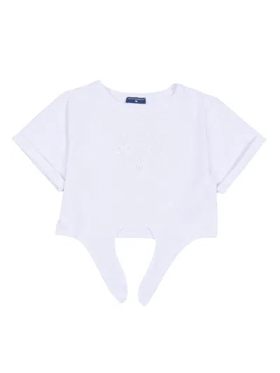 Ermanno Scervino Kids T-shirt Con Nodo Jersey D In White