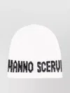 Ermanno Scervino Knit Folded Edge Beanie In White
