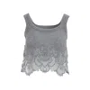 Ermanno Scervino Knit Grey Cashmere Tank Top In Gray