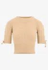 Ermanno Scervino Knit Cashmere Pullover For Women In Neutral