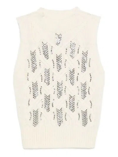 Ermanno Scervino Knit Top In White