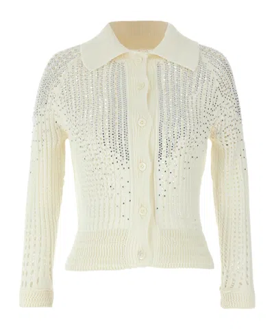 ERMANNO SCERVINO ERMANNO SCERVINO RHINESTONE EMBELLISHED KNIT CARDIGAN