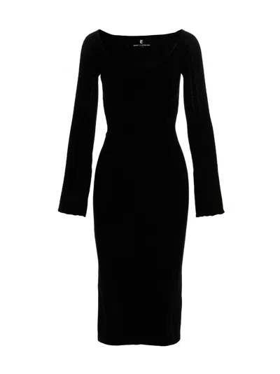Ermanno Scervino Knitted Midi Dress Dresses Black