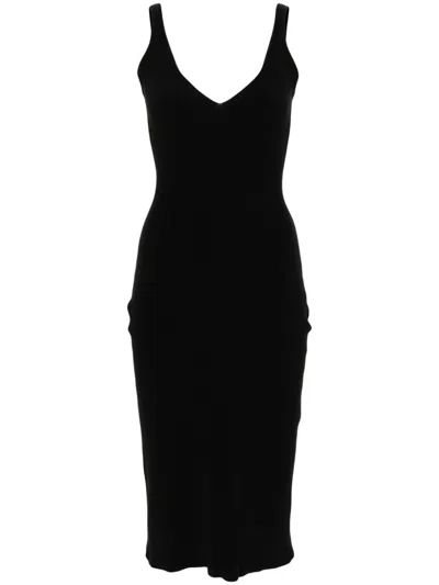 Ermanno Scervino Knitted Midi Dress In Black