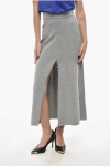 Ermanno Scervino Knitted Midi Skirt With Front Split