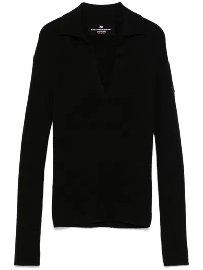 Ermanno Scervino Knitted Polo Top In Black